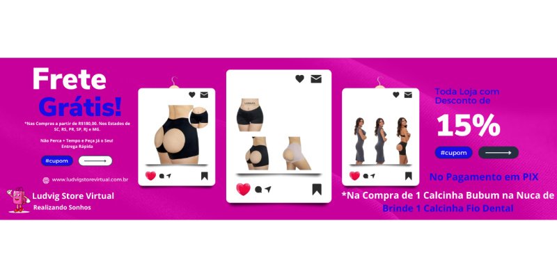 Compre 1 Calcinha Bumbum na Nuca e Ganhe de Brinde 1 Calcinha Fio Dental