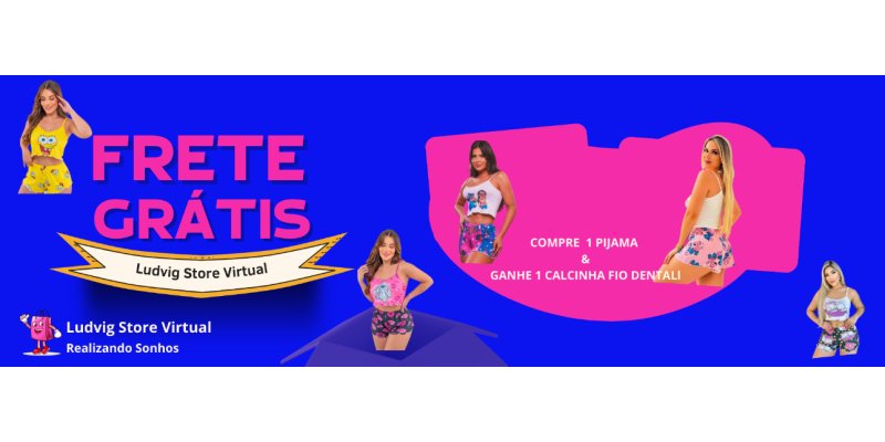 COMPRE 1 Pijama e GANHE 1 CALCINHA FIO DENTAL